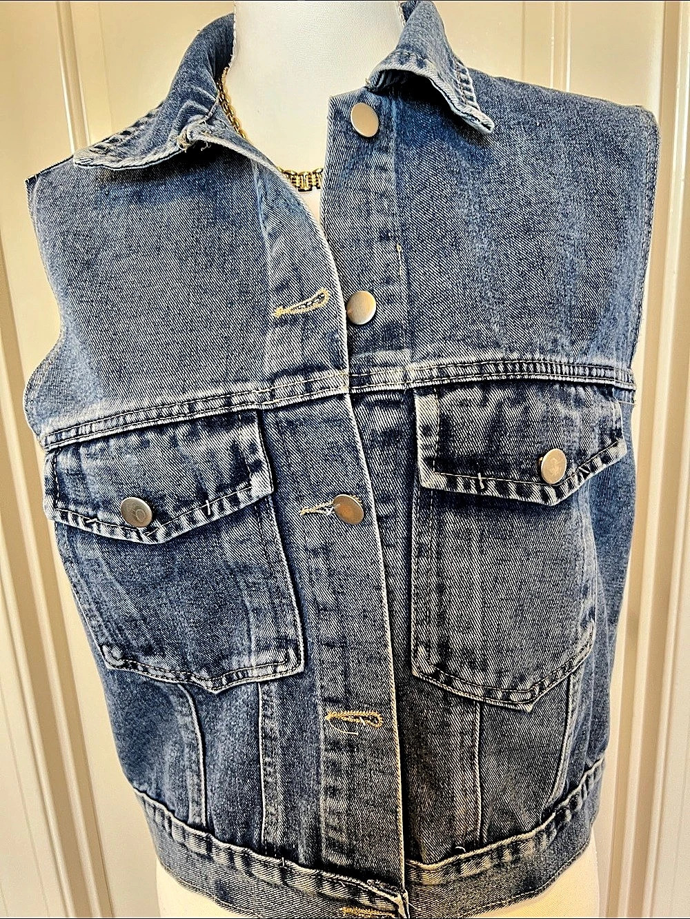 Blue Denim Jean Vest